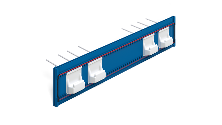 Schöck Tronsole® T típus: Lépéshangszigetelés monolit szerkezetű lépcsőkar és a pihenő között.